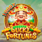 Lucky Fortunes slot game icon with red envelopes and gold coins