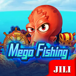 Mega Fishing arcade game icon with a golden fish